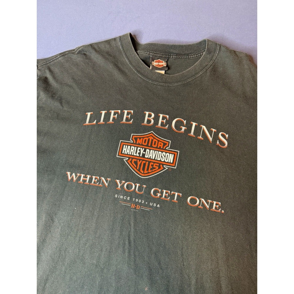 Harley-Davidson Heart of Dixie Pelham Alabama T-Shirt 2XL Life Begins